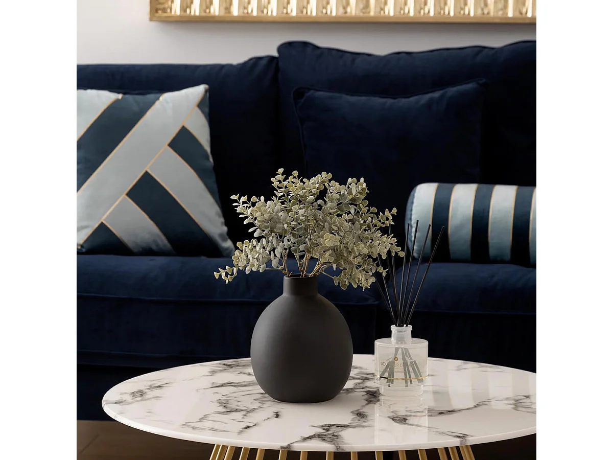 Vase en céramique mat Noir H 18 cm