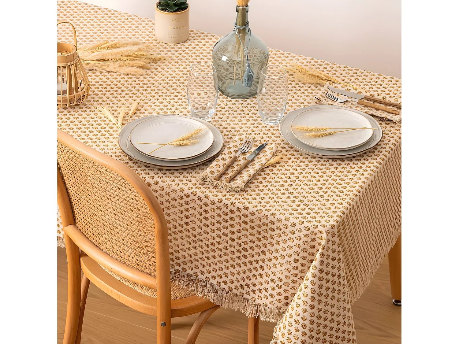 Mantel rectangular con estilo "Indie"