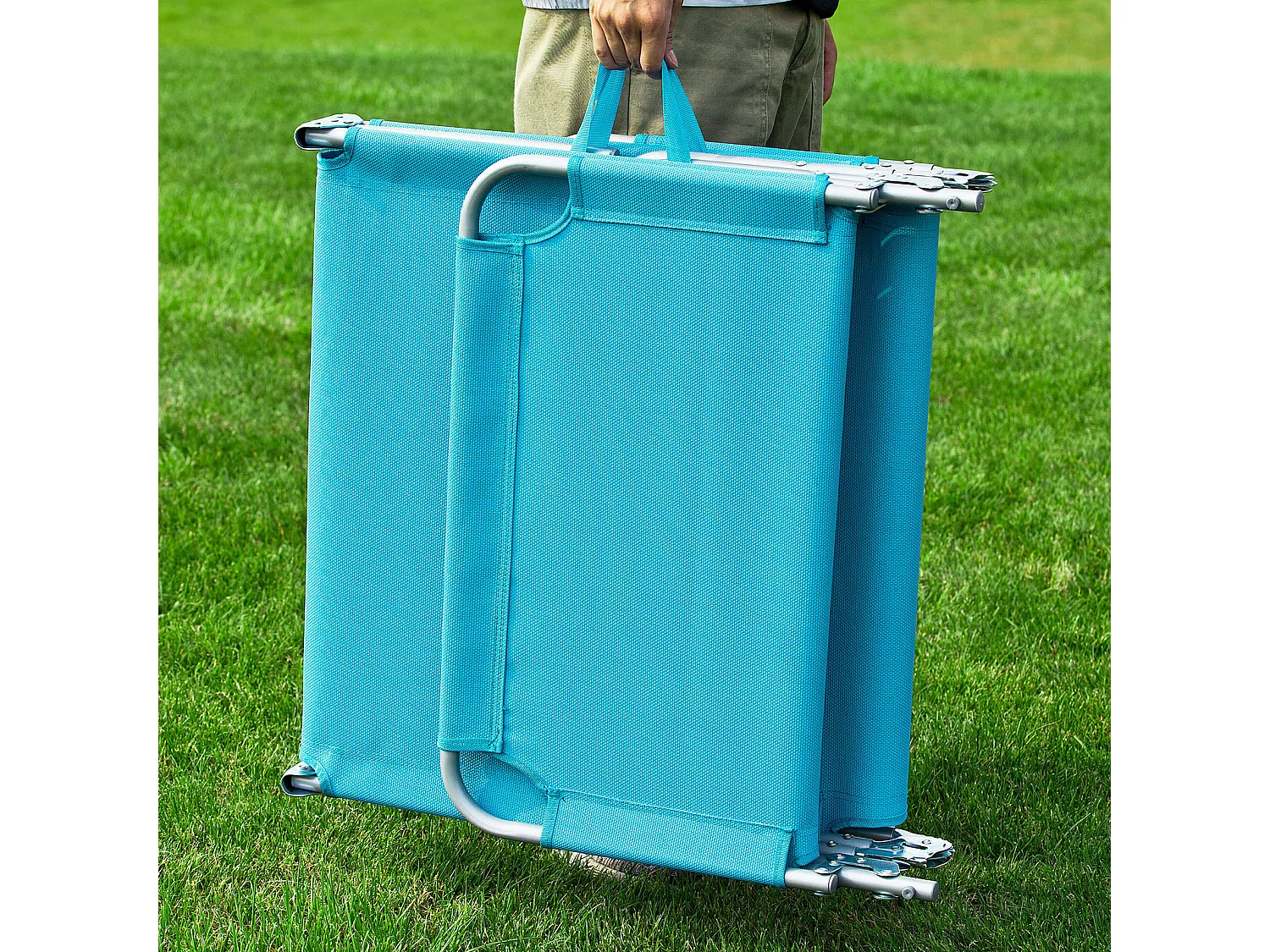 Tumbona inclinable de Acero Plegable con Almohada Playa Piscina Jardín Mecedora OGS35-B  SoBuy ES