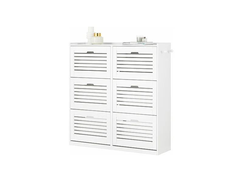 Zapatero con 6 Solapas y 2 Ganchos SoBuy FSR145-W