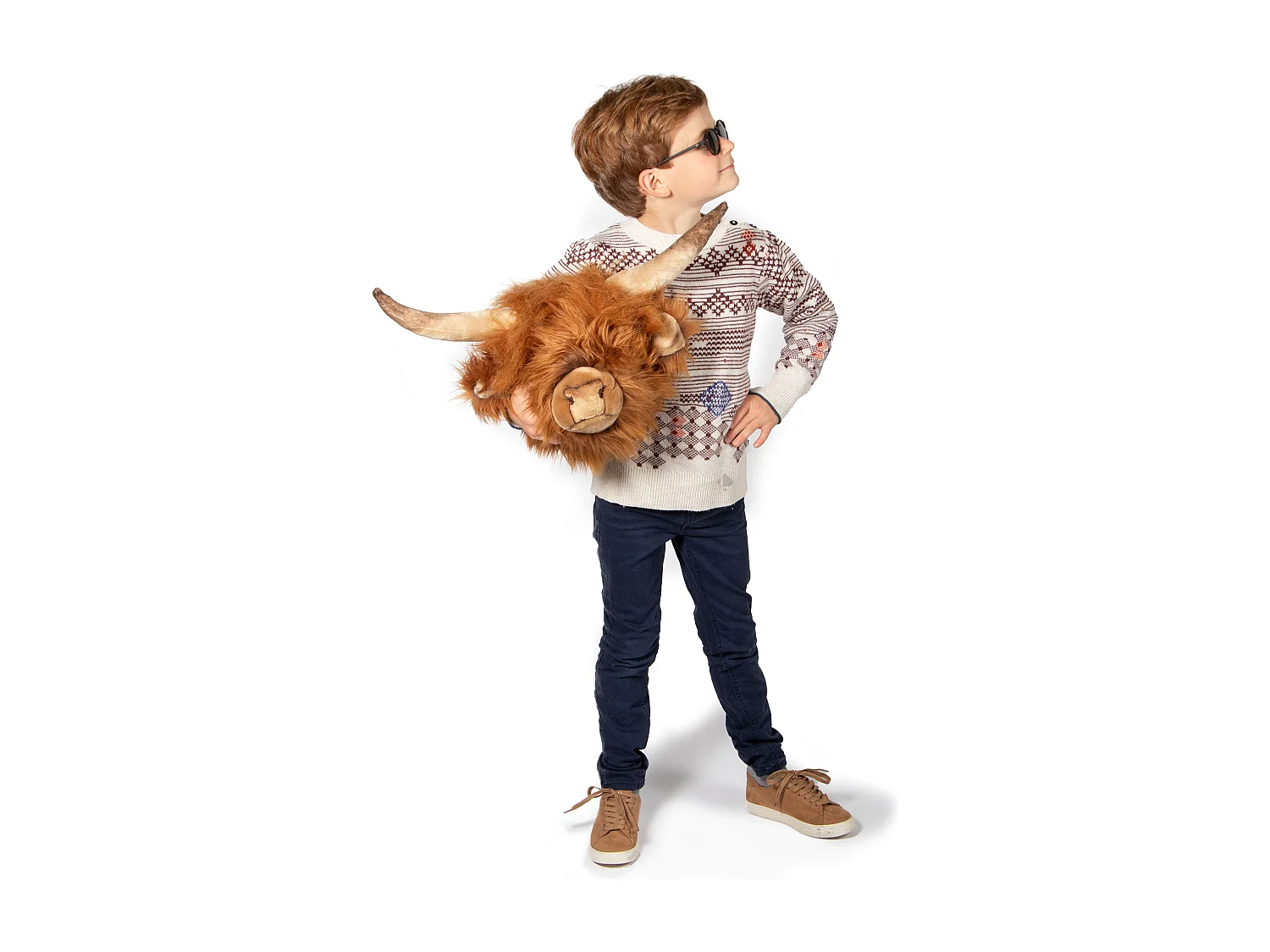 Peluche trophée Vache highland Nicolas collection Basse-cour