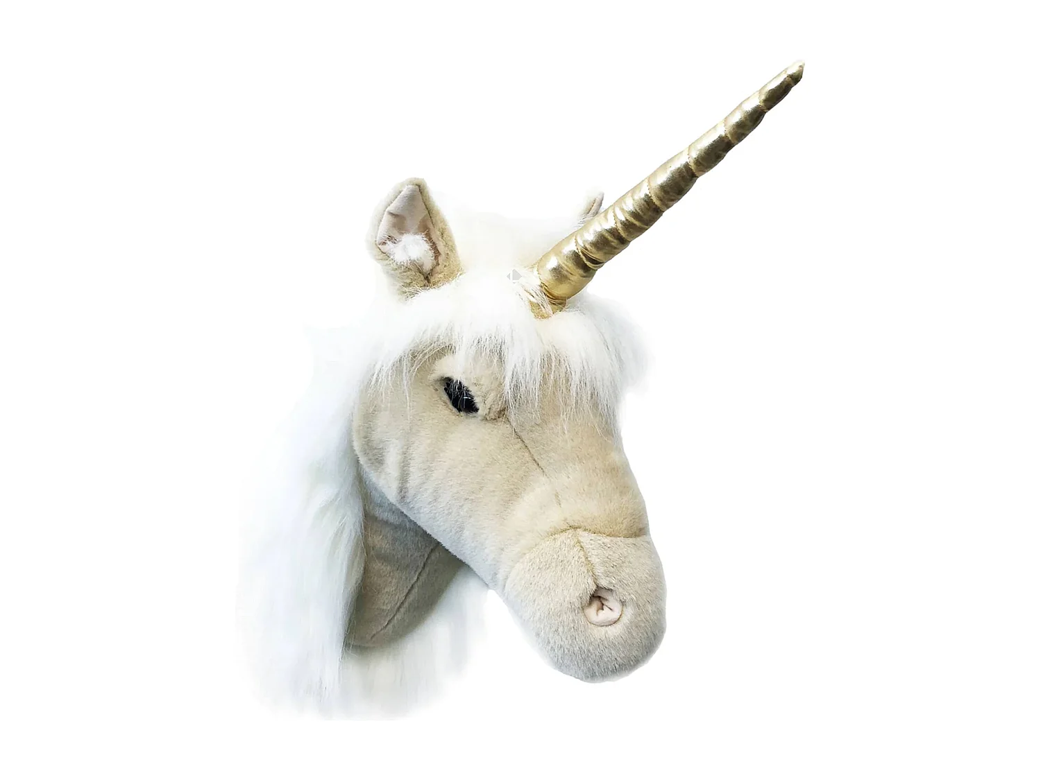 Peluche trophée en acrylique 37x18x35 cm Licorne Fay beige collection Fantastique