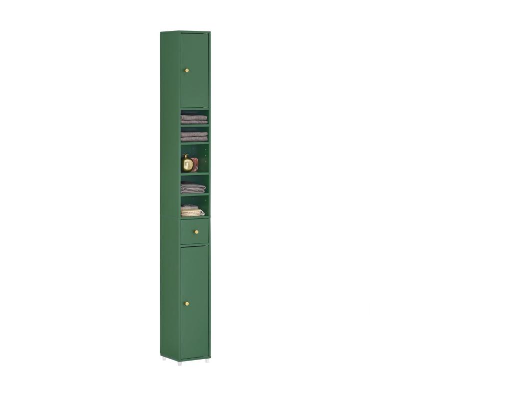 SoBuy Badkameropbergmeubel Kolommeubel Badkamerkast Toiletmeubel L20xP20xH180cm, Groen, BZR34-SY