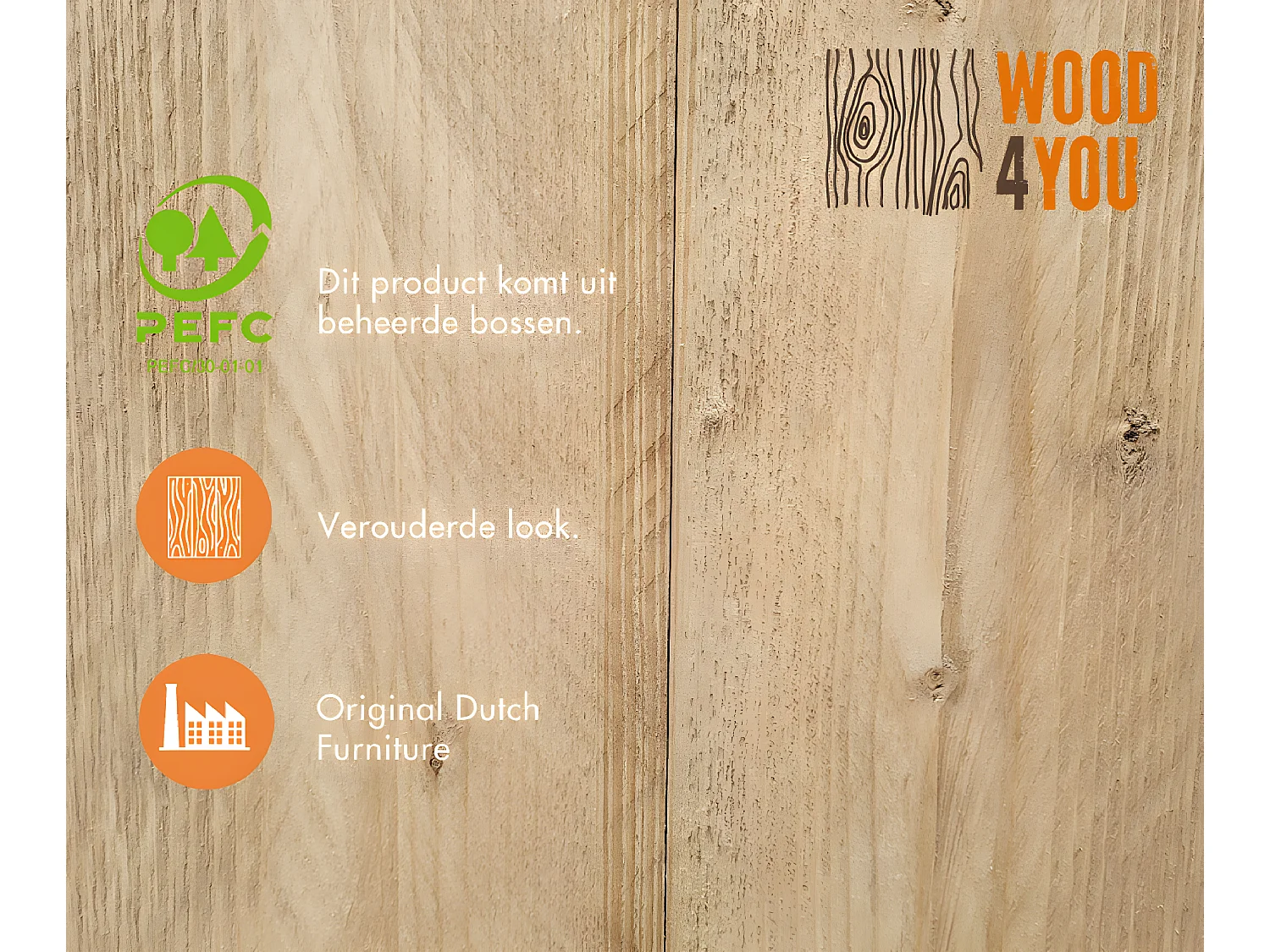 Wood4you - Coffre à jouets Poignée en corde - 80Lx50Hx50P cm