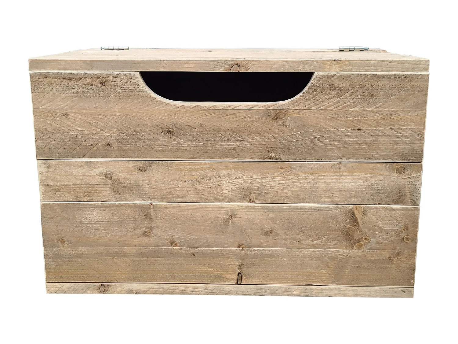 Wood4you - Coffre à jouets - Kick Echafaudage bois - 80Lx50Hx50D cm