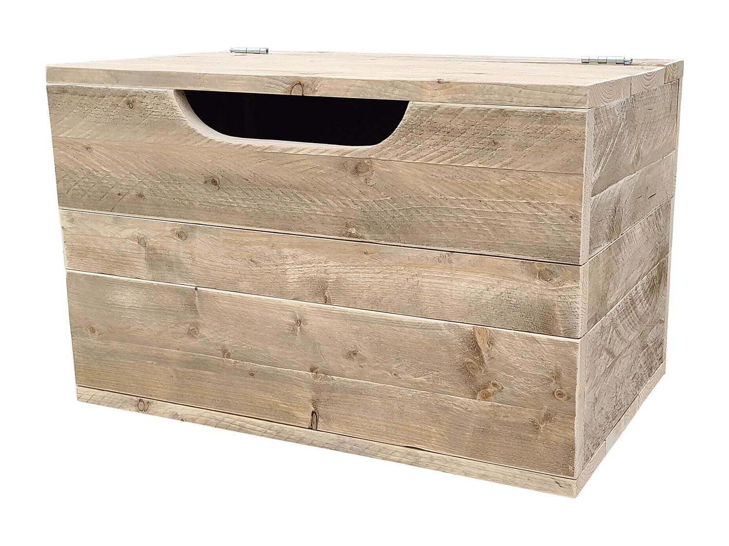 Wood4you - Coffre à jouets - Kick Echafaudage bois - 80Lx50Hx50D cm