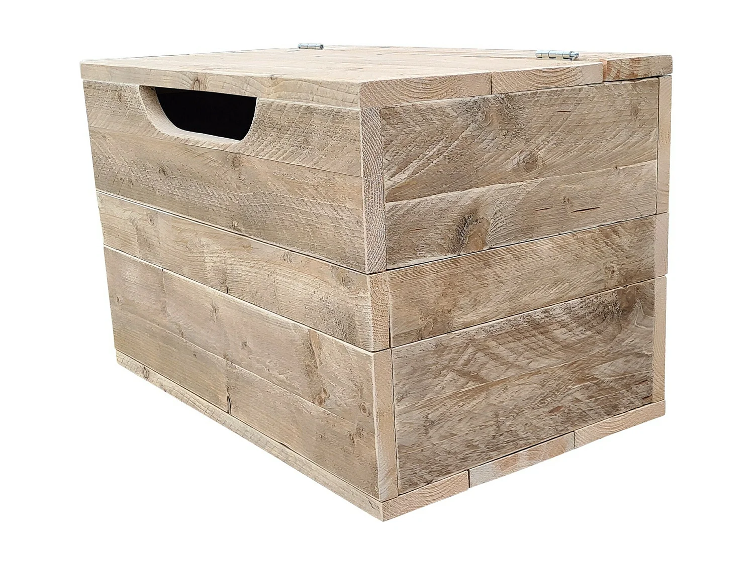 Wood4you - Coffre à jouets - Kick Echafaudage bois - 80Lx50Hx50D cm