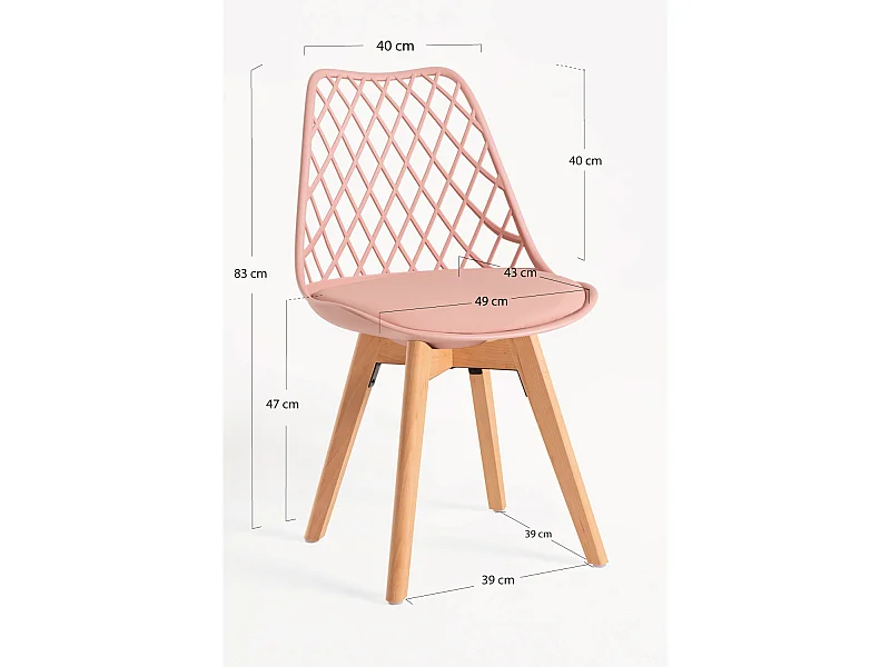 Sillas Comedor - Silla Mima - Rosa Avellana