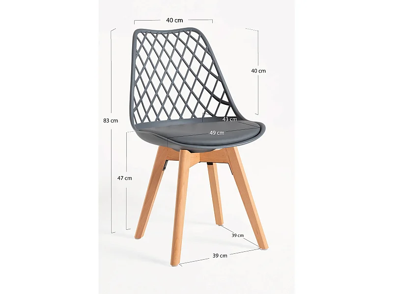 Sillas Comedor - Silla Mima - Gris oscuro