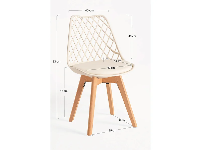 Sillas Comedor - Silla Mima - Beige