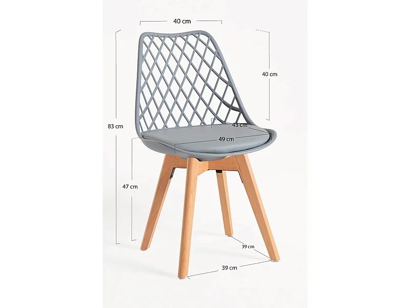 Sillas Comedor - Silla Mima - Gris claro