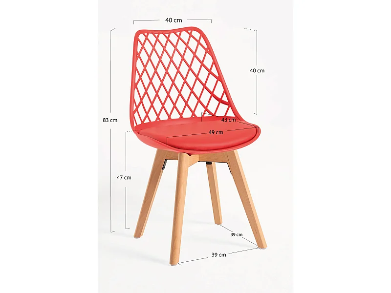 Sillas Comedor - Silla Mima - Rojo