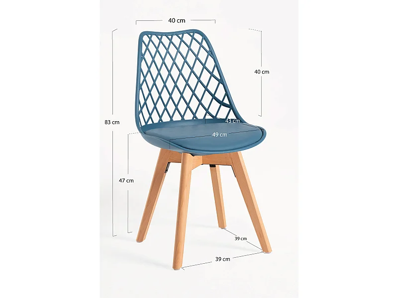 Sillas Comedor - Silla Mima - Azul Petróleo