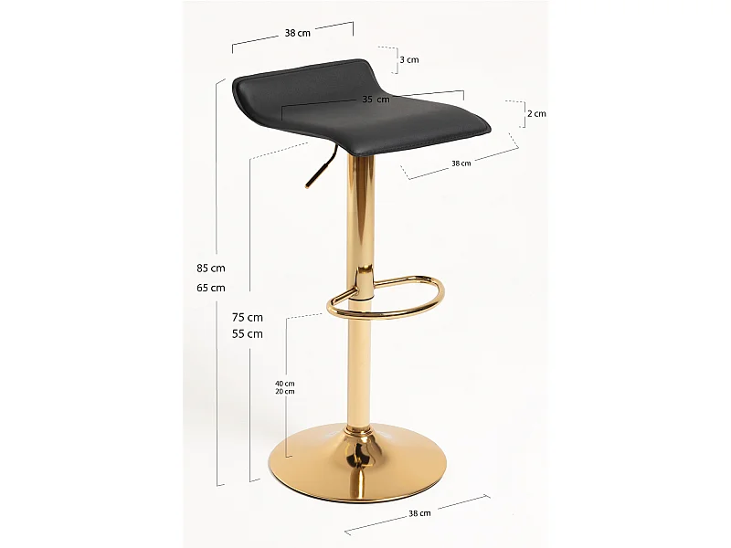 Taburetes Cocina - Taburete Tim Golden - Negro