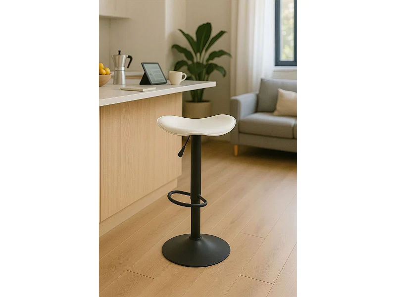 Taburetes Cocina - Taburete Rox Black - Blanco