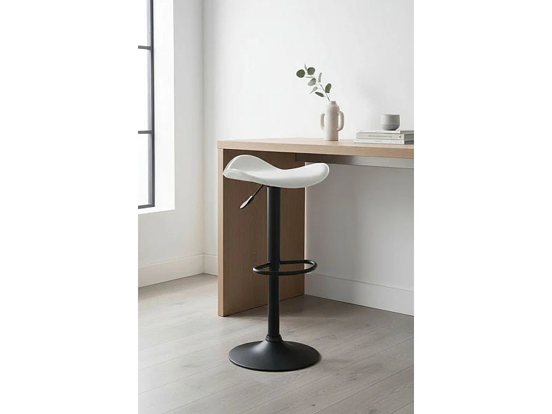 Taburetes Cocina - Taburete Rox Black - Blanco