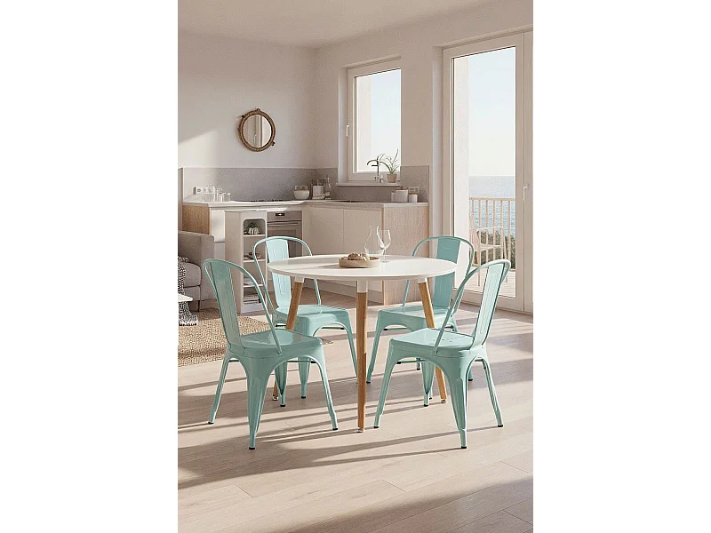 Packs Sillas Comedor - Pack 4 Sillas Torix - Azul cielo