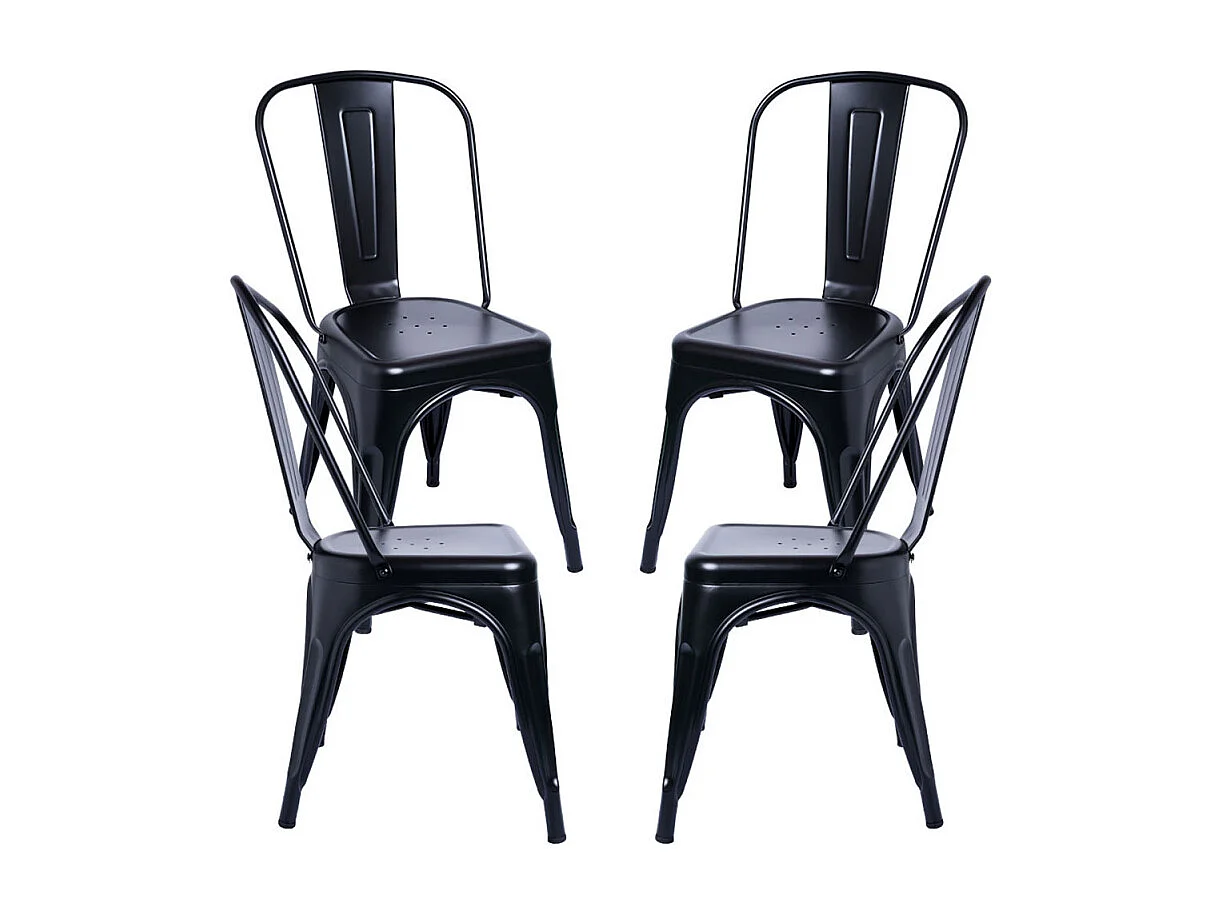 Packs Sillas Comedor - Pack 4 Sillas Torix - Negro mate