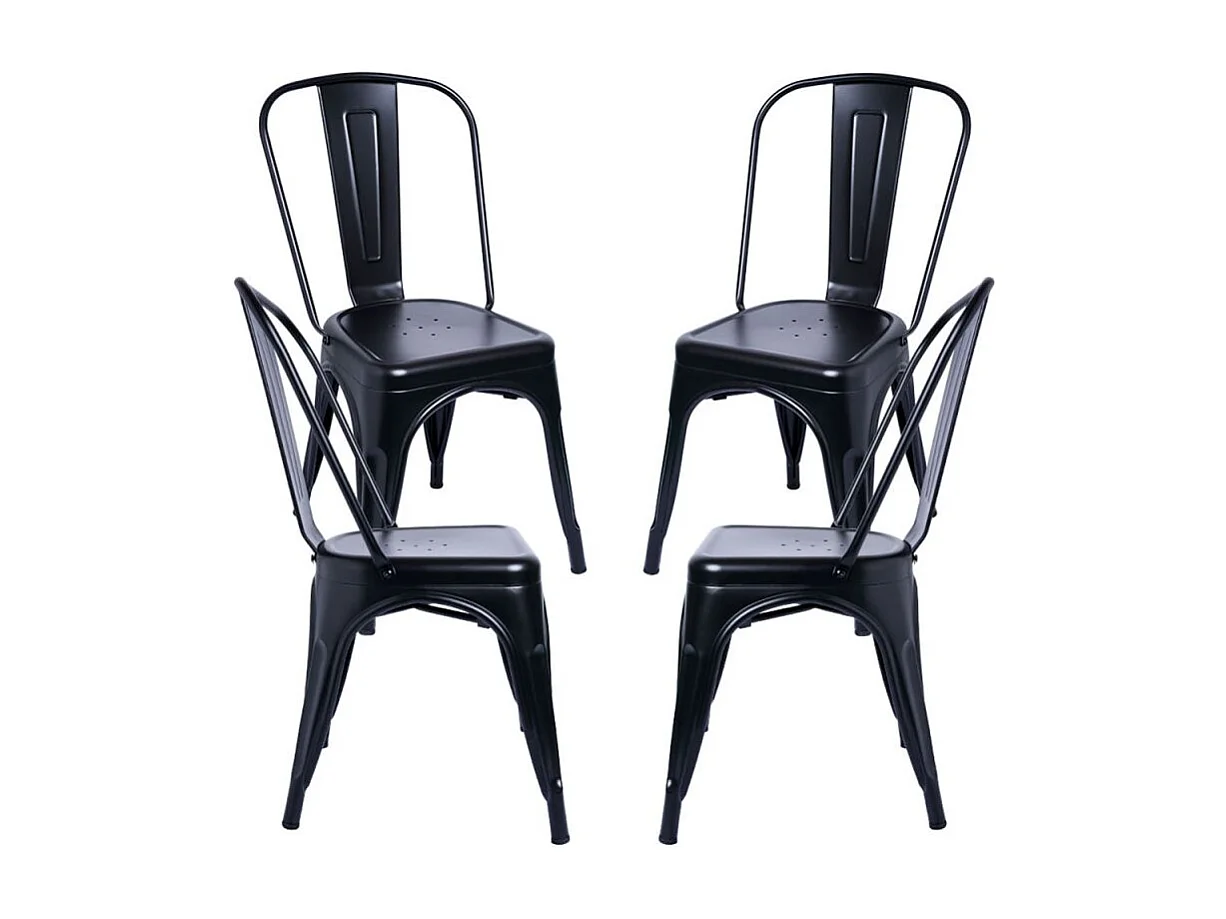 Packs Sillas Comedor - Pack 4 Sillas Torix - Negro mate