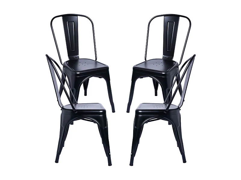 Packs Sillas Comedor - Pack 4 Sillas Torix - Negro mate