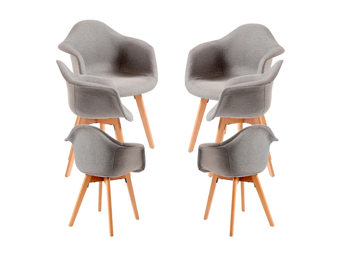 Packs Sillas Comedor - Pack 6 Sillas Belu Tela - Gris