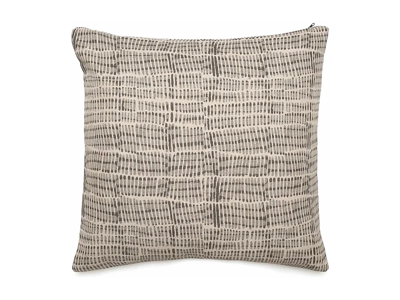 Housse de coussin 62x62 cm SANTORIN zip étanche beige Chanvre