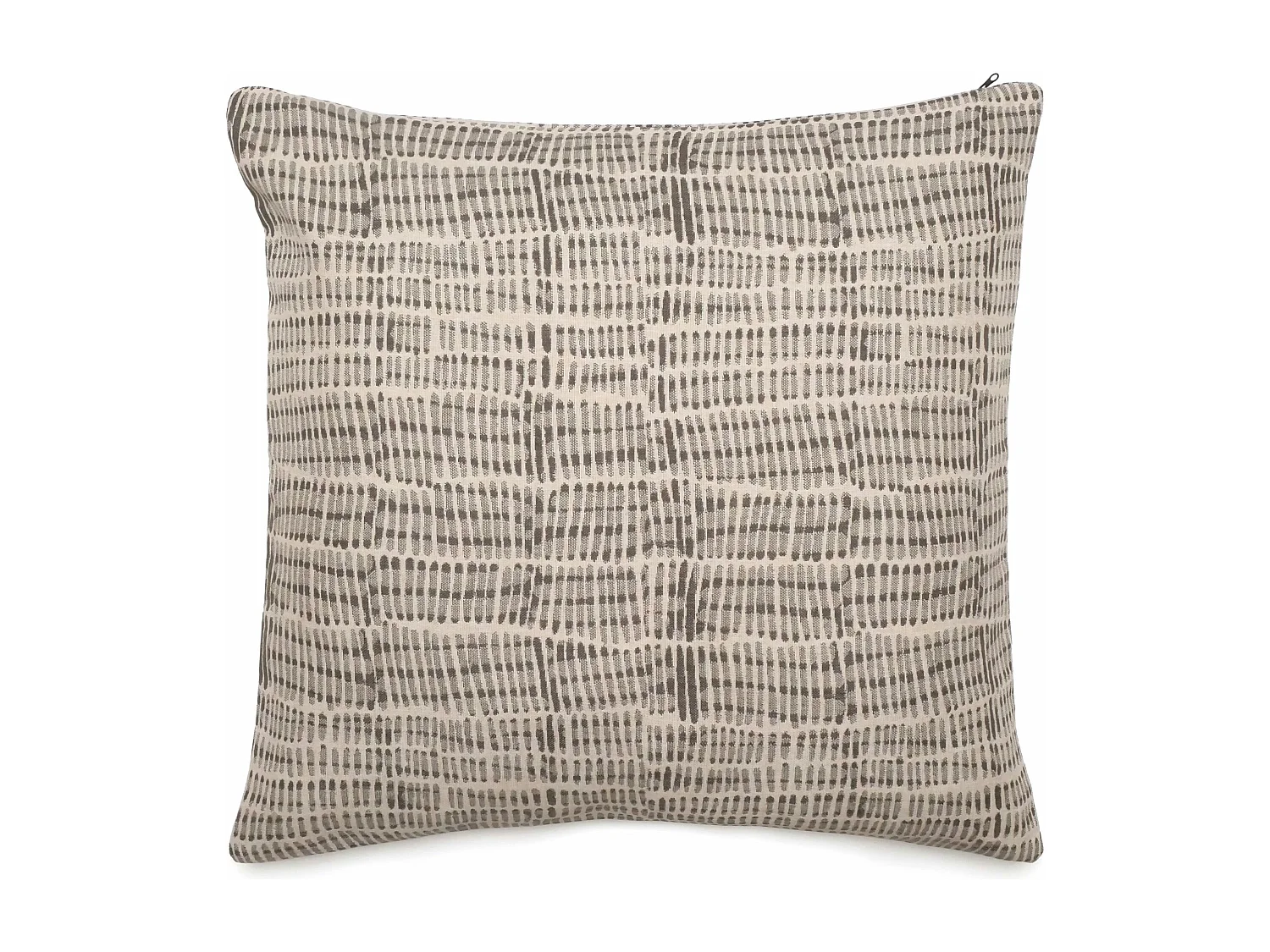 Housse de coussin 62x62 cm SANTORIN zip étanche beige Chanvre
