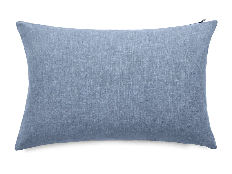 Housses de coussin extérieur 40x60 cm GALIA à zip étanche bleu Topaze