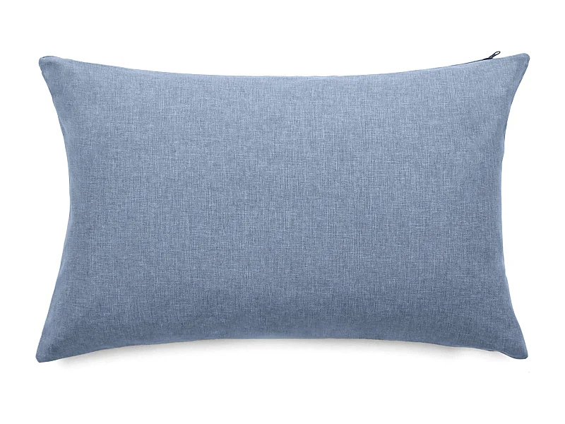 Housses de coussin extérieur 50x70 cm GALIA à zip étanche bleu Topaze