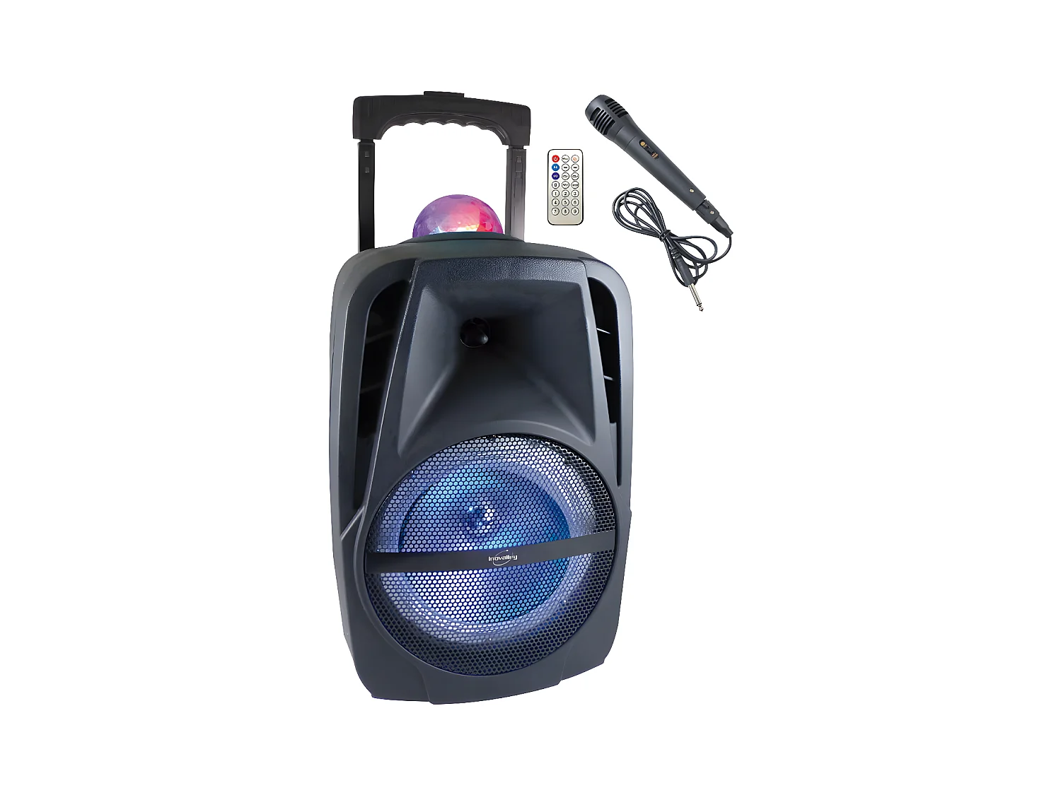 Enceinte trolley lumineuse Bluetooth KARAOKE 450W KARALIGHT