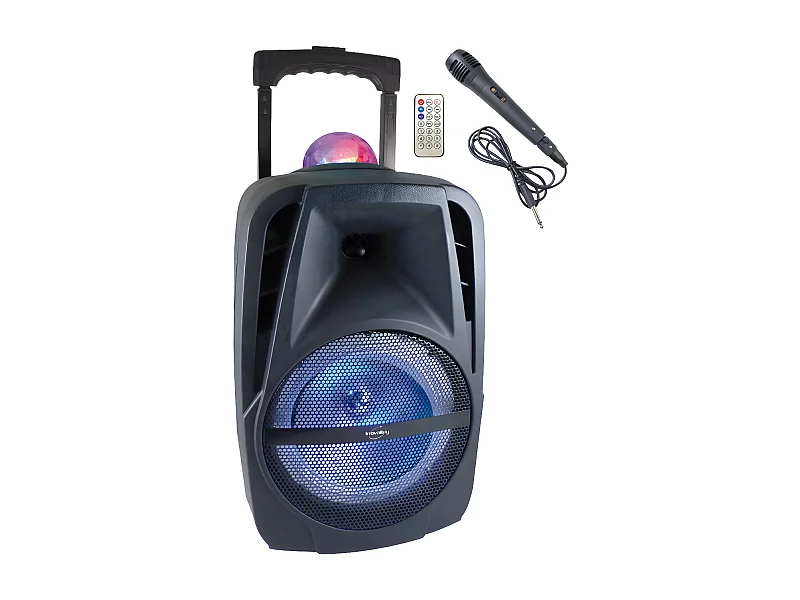 Enceinte trolley lumineuse Bluetooth KARAOKE 450W KARALIGHT