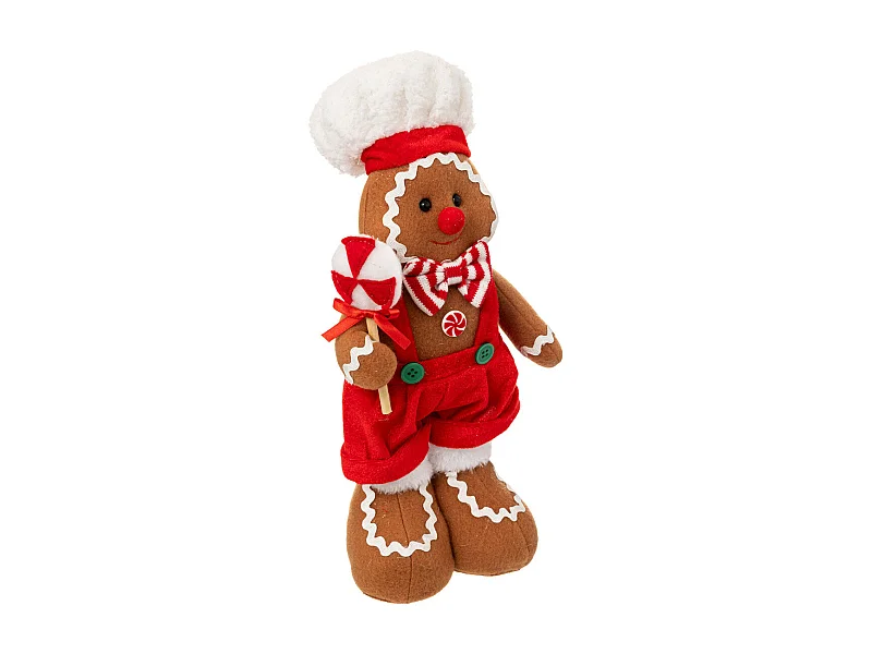 Déco de Noël Bonhomme Pain d'épice H 36 cm