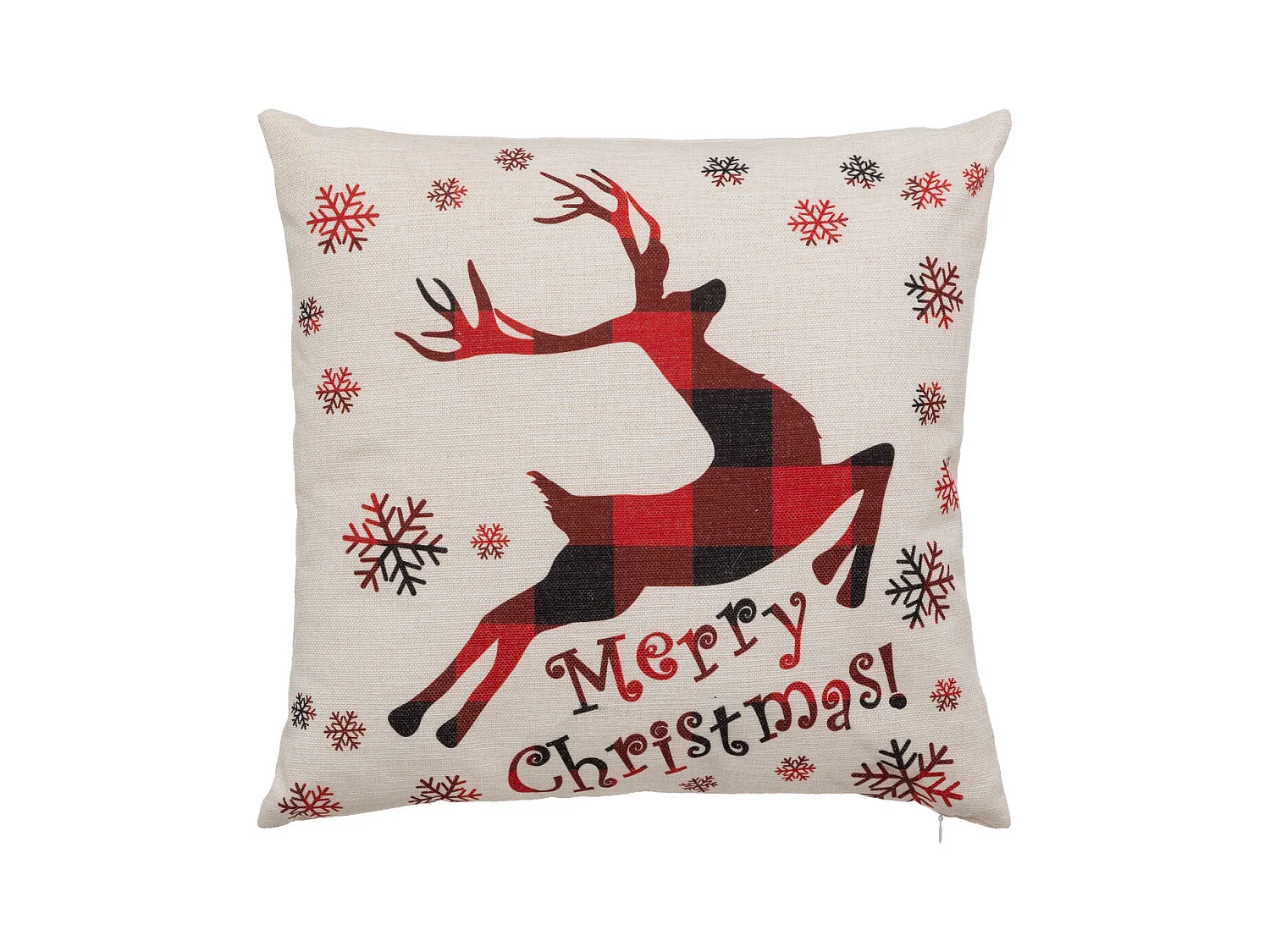 Coussin décoratif Beige et Rouge 40 x 40 cm