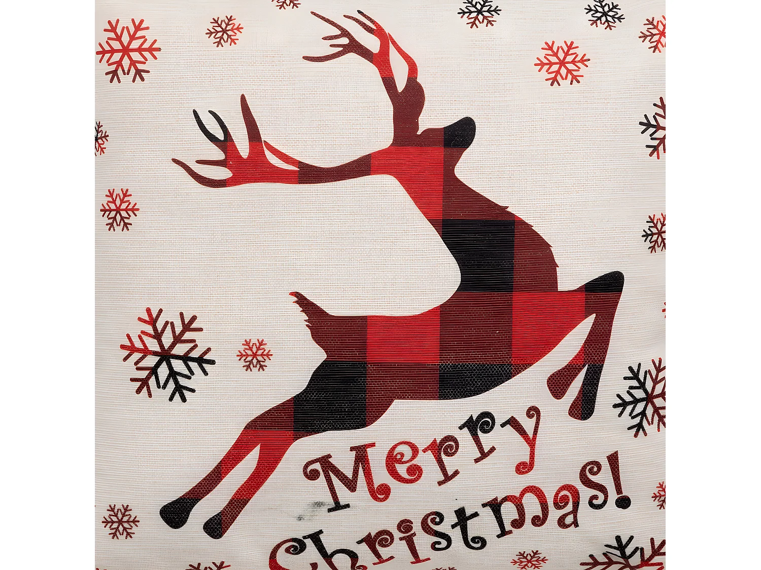 Coussin décoratif Beige et Rouge 40 x 40 cm