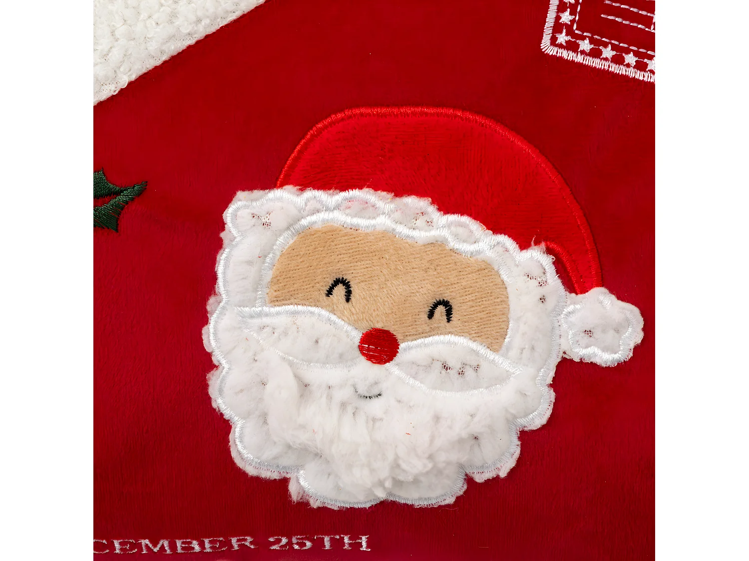 Coussin décoratif Lettre au Père Noël Rouge et Blanc 50 x 30 cm