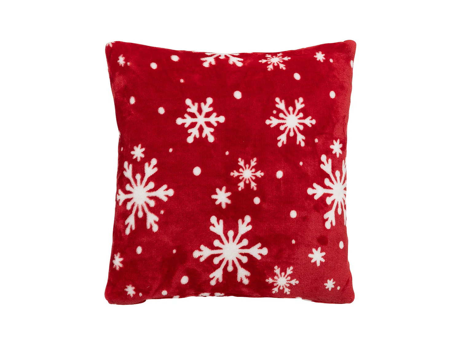 Coussin décoratif Rouge avec floçons Blanc 40 x 40 cm