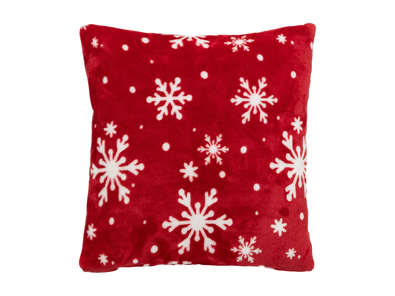 Coussin décoratif Rouge avec floçons Blanc 40 x 40 cm