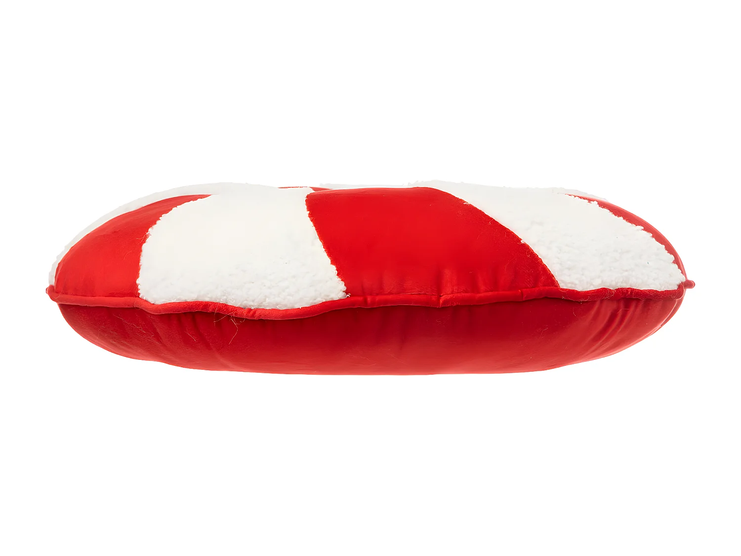 Coussin décoratif Bonbon rond Rouge et Blanc D 40 cm