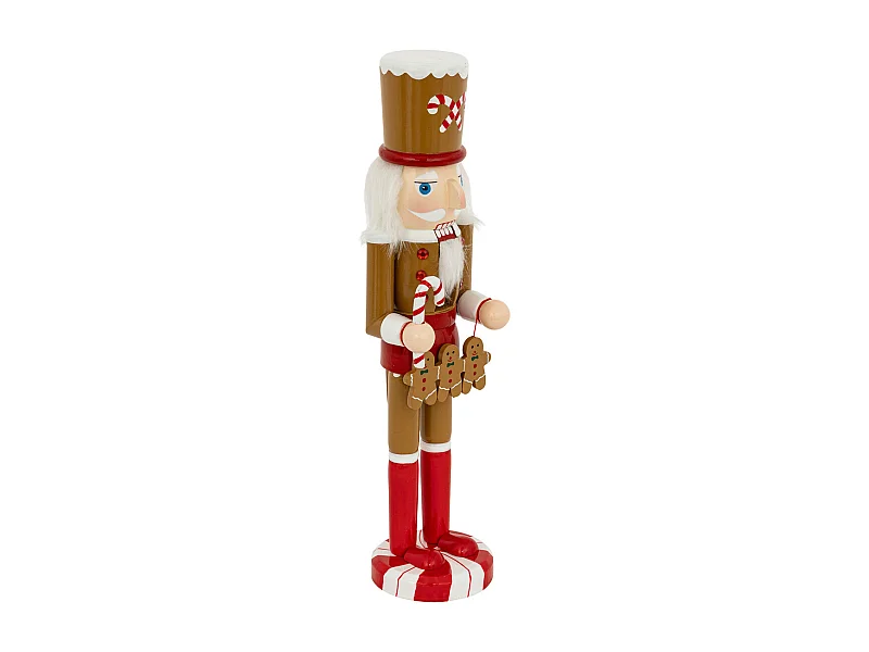 Déco de Noël Casse-Noisette Pain d'épice H 38 cm