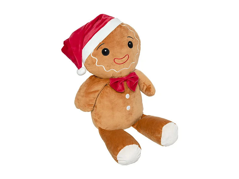 Déco de Noël Peluche Pain d'épice H 50 cm