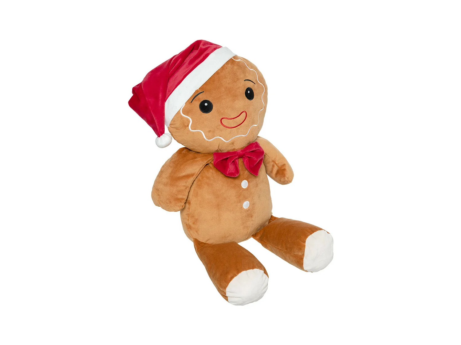 Déco de Noël Peluche Pain d'épice H 50 cm