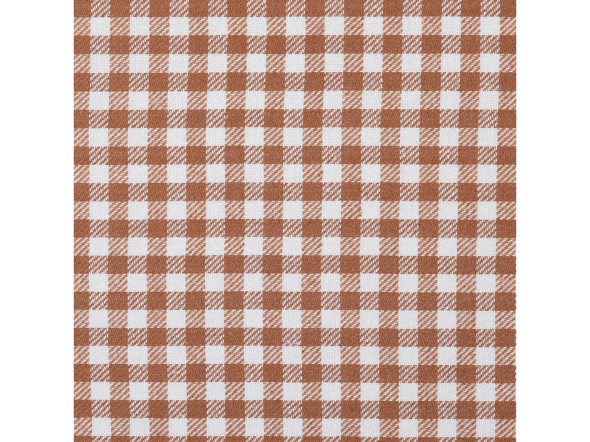 Nappe en coton Vichy Ivoire et Terracotta 150 x 250 cm