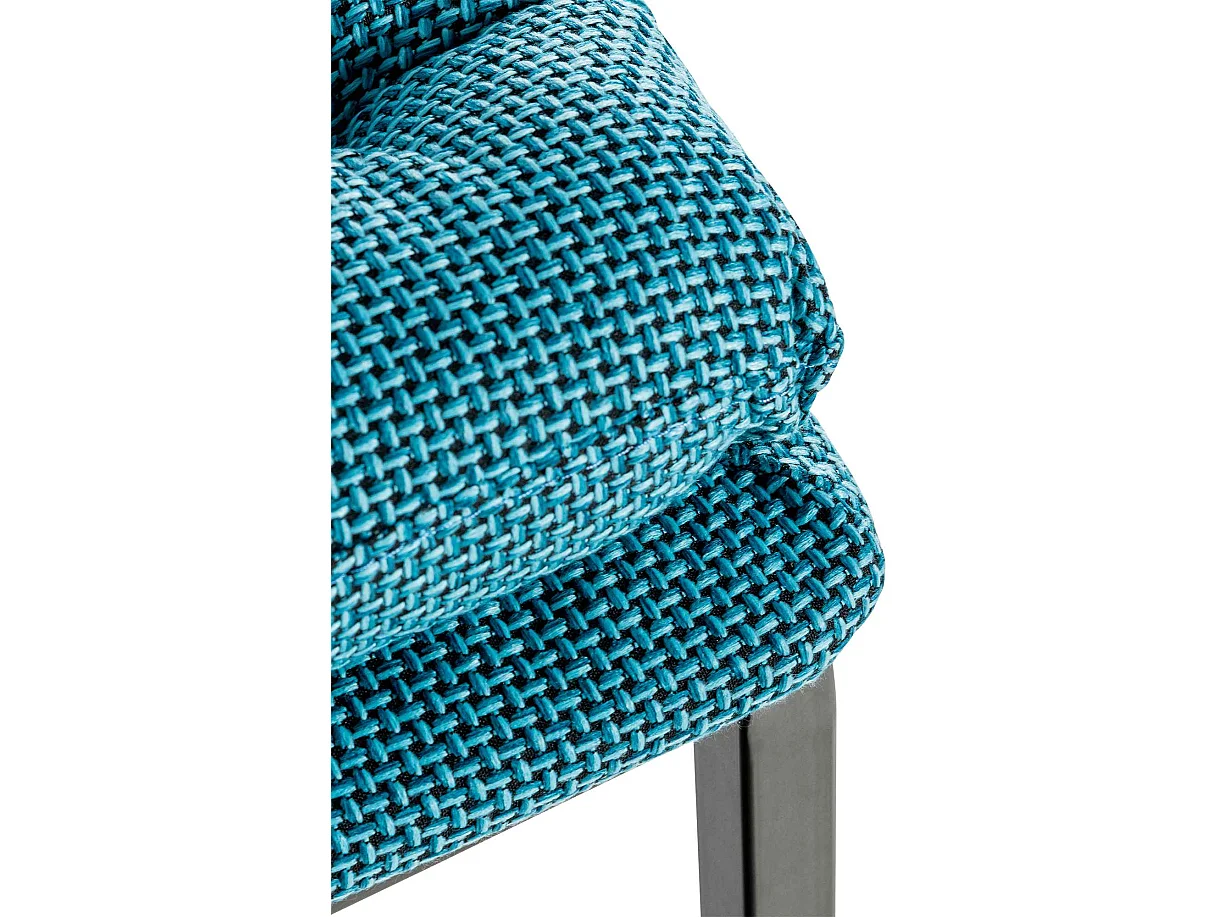 Tabouret de bar - Tissu & Métal - Turquoise - Dundalk