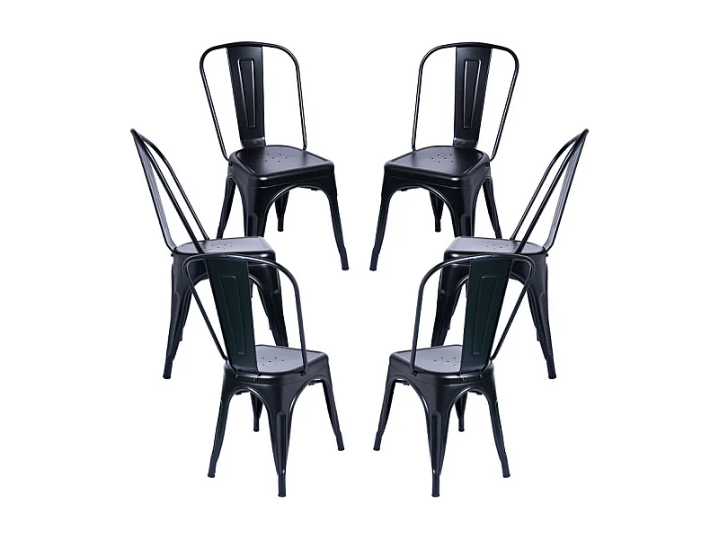 Packs Sillas Comedor - Pack 6 Sillas Torix - Negro mate