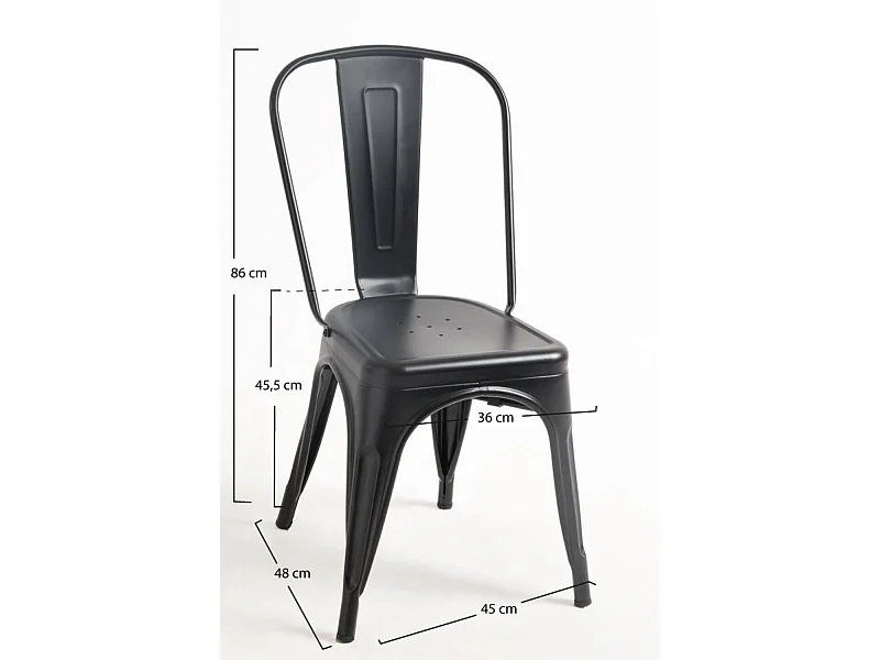 Packs Sillas Comedor - Pack 6 Sillas Torix - Negro mate
