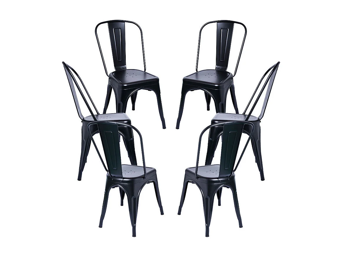 Packs Sillas Comedor - Pack 6 Sillas Torix - Negro mate