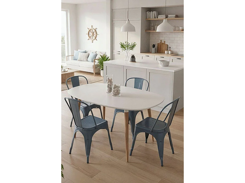 Packs Sillas Comedor - Pack 4 Sillas Torix - Azul Petróleo