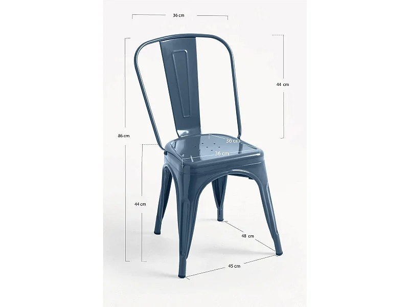 Packs Sillas Comedor - Pack 4 Sillas Torix - Azul Petróleo