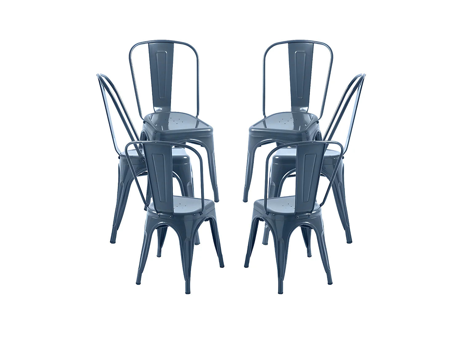 Packs Sillas Comedor - Pack 6 Sillas Torix - Azul Petróleo