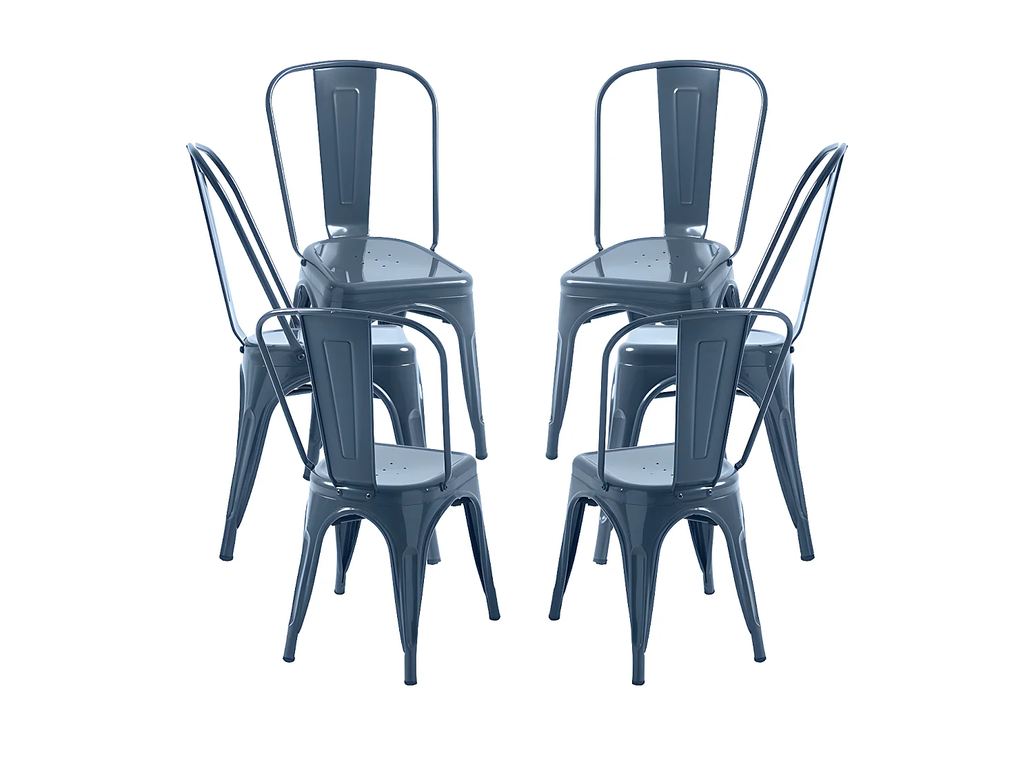 Packs Sillas Comedor - Pack 6 Sillas Torix - Azul Petróleo